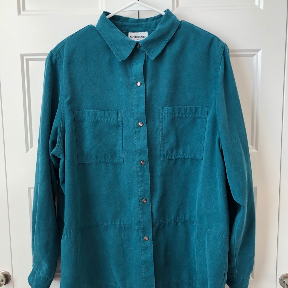 Alfred Dunner Faux Suede long sleeve blouse